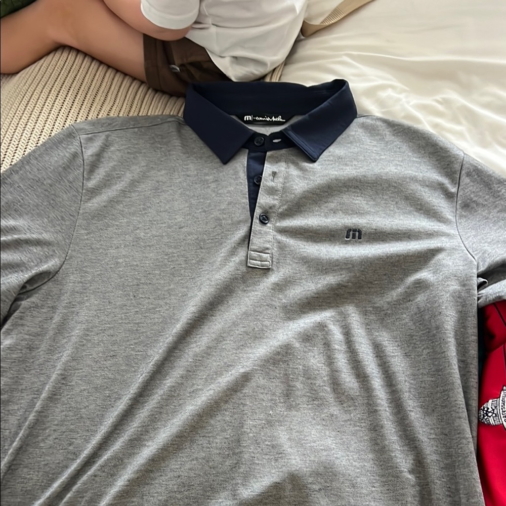 Travis Mathew golf shirtMen's Gray Polo Shirt